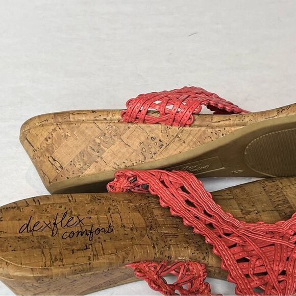 Dexflex Comfort Women's Sandals Size 9 Cork Tan/Pink - Picture 5 of 8